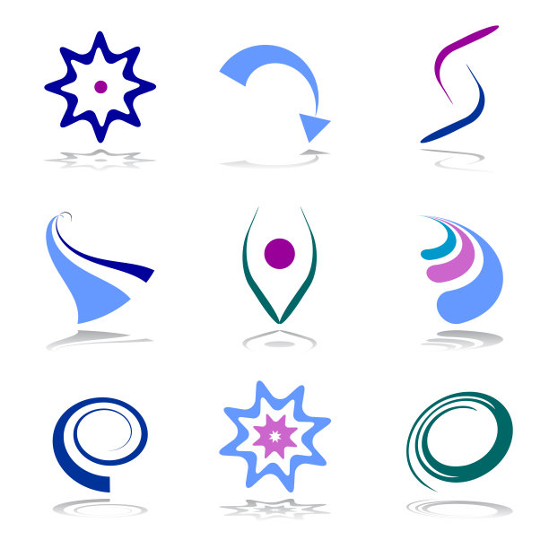 设计元素设置抽象图标。图片下载