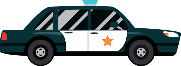 警车运输车辆侧视车图标图片下载