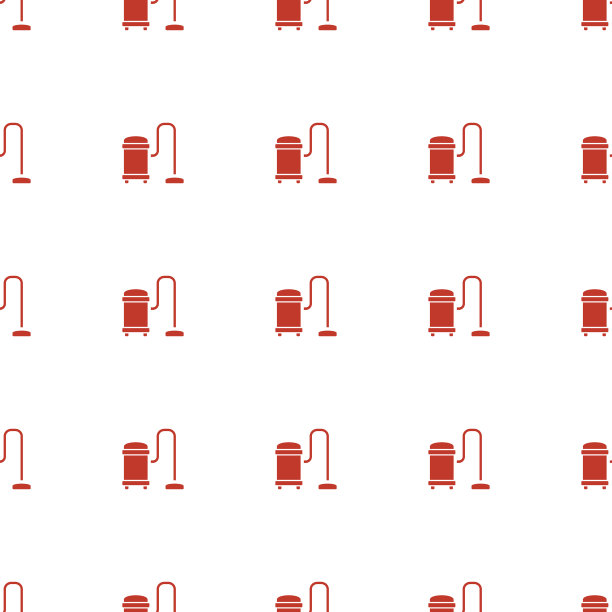 白色吸尘器图标无缝图案图片下载