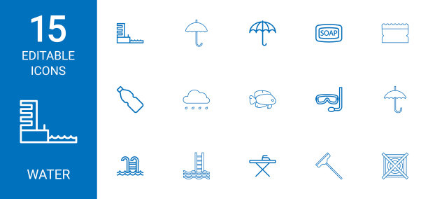 15个水图标图片下载