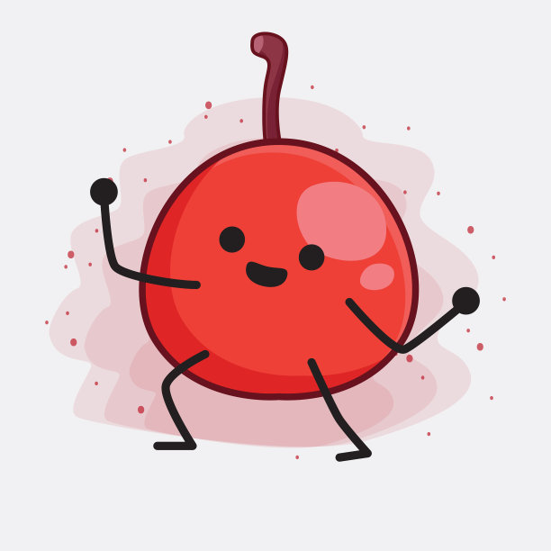 朴树水果可爱的性格与简单的脸图片下载