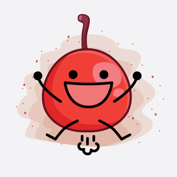 朴树水果可爱的性格与简单的脸图片下载