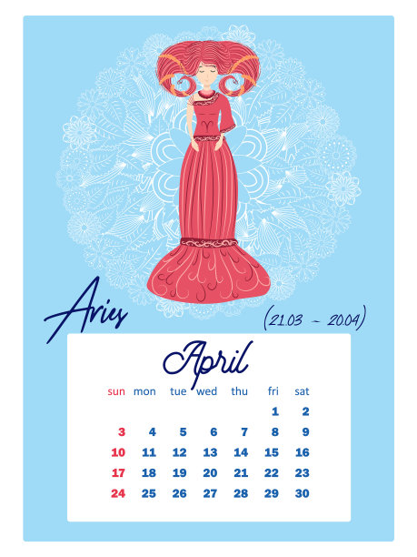 星座垂直日历为2022周开始图片下载