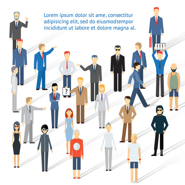 拥挤集团人图片下载