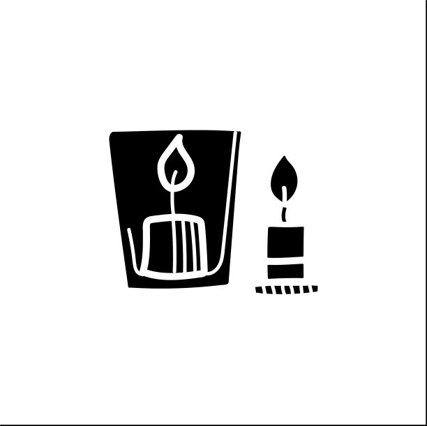 手工蜡烛字形图标图片下载