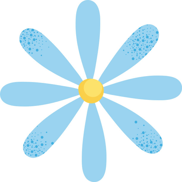 图标蓝色花朵色彩缤纷的设计图片下载