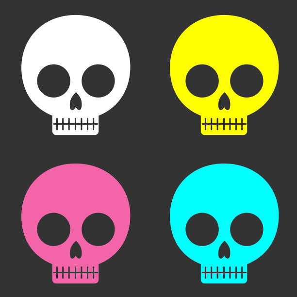 不可怕的骷髅在黑夜里图片下载