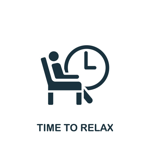 放松的时间图标简单的元素从生产力图片下载
