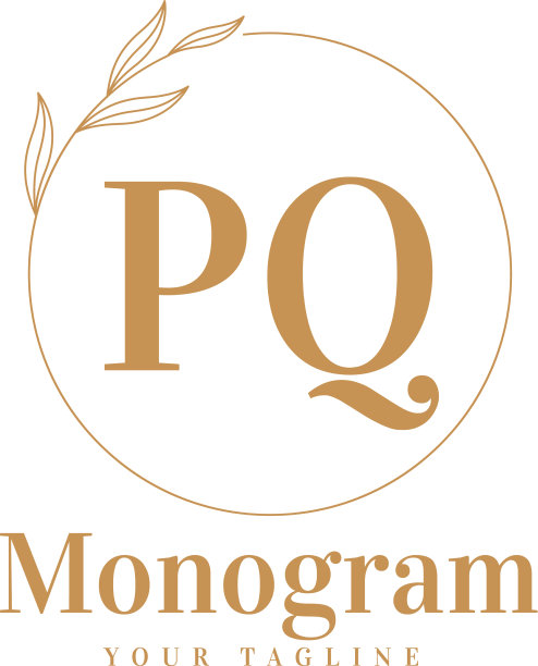 Pq最初的标志设计具有女性风格图片下载