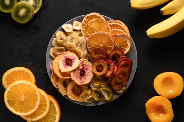 干李子片，猕猴桃片，桃仁片。图片下载