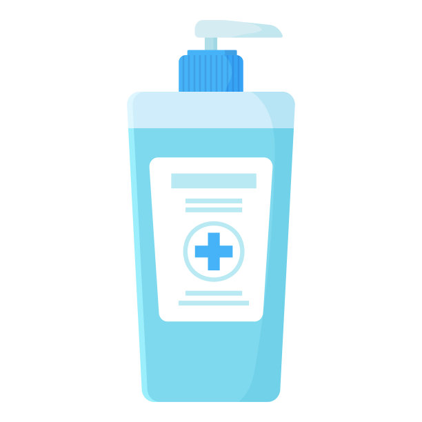 蓝色大瓶洗手液隔离图片下载