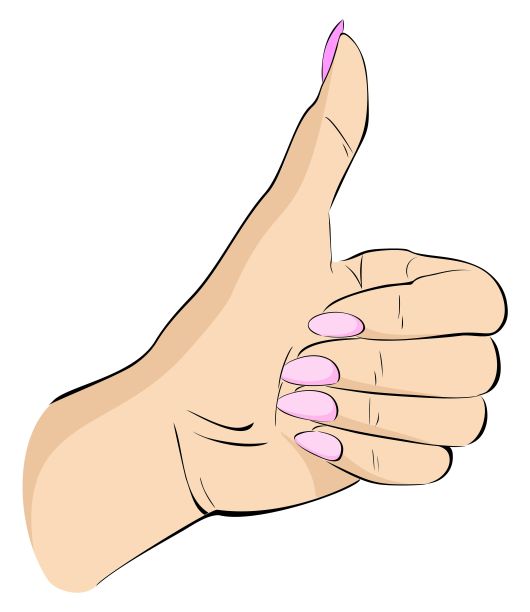 手符号“优秀”女性的手是指手势图片下载