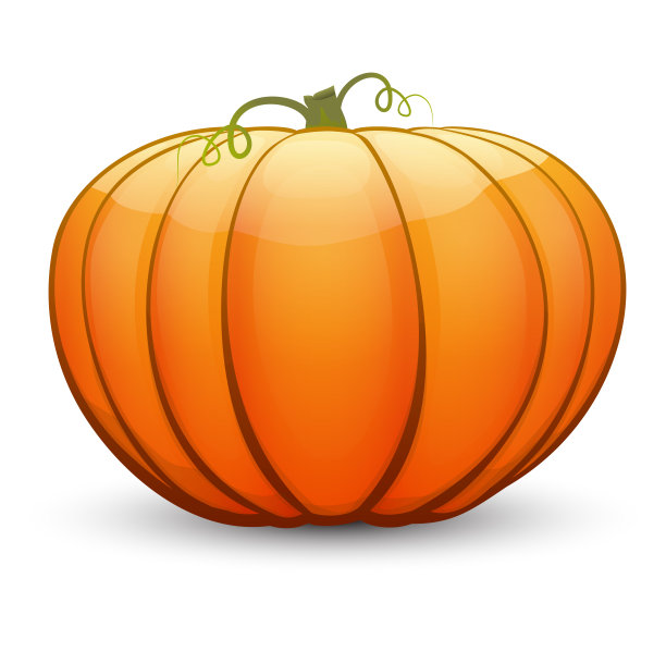 一个大大的节日南瓜。矢量插图在卡通风格图片下载