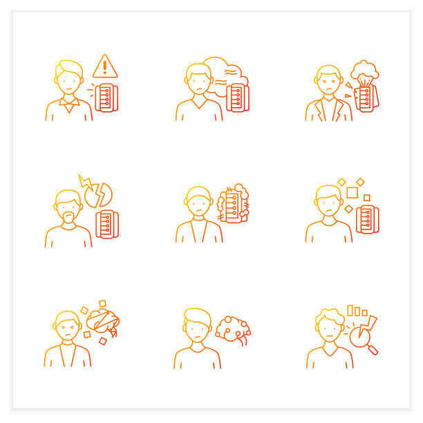 信息超载渐变图标设置图片下载