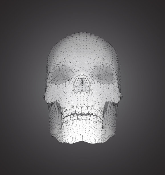 矢量人类头骨的颜色背景。死亡的象征，万圣节，死亡和黑客攻击的日子图片下载