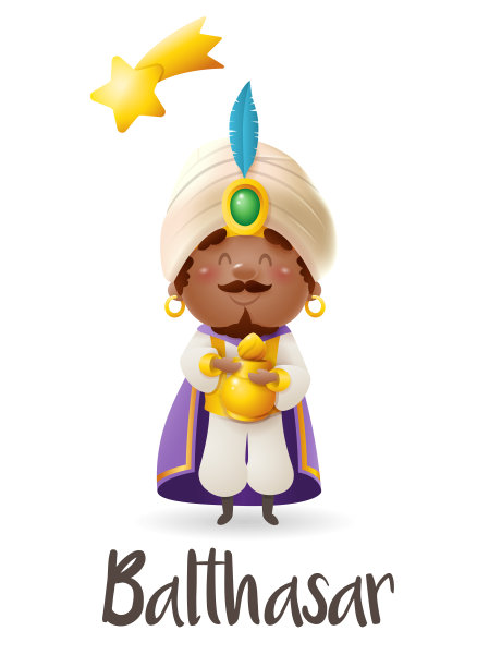 庆祝主显节的贤士和国王—可爱的矢量插图图片下载