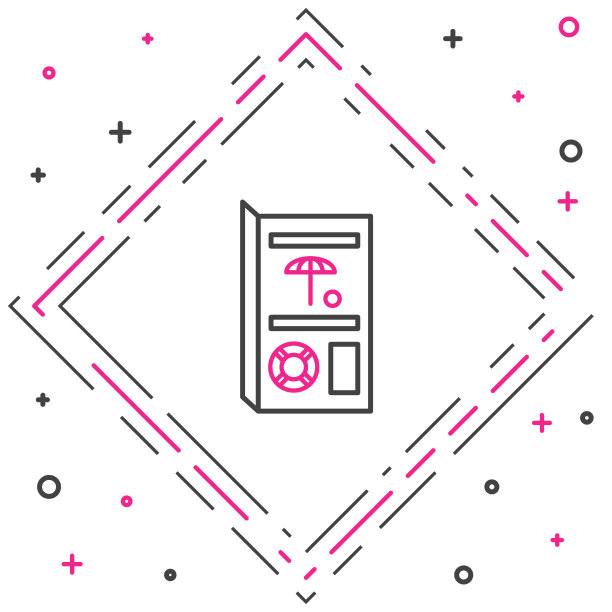 线路旅游手册图标孤立在白色图片下载