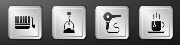 设置桑拿桶和茶包吹风机图片下载