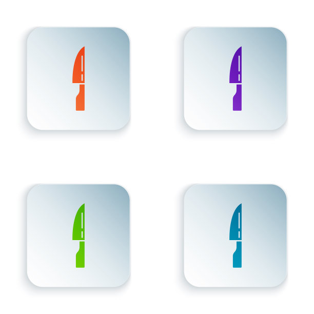 绿色和黑色的烧烤刀图标孤立图片下载