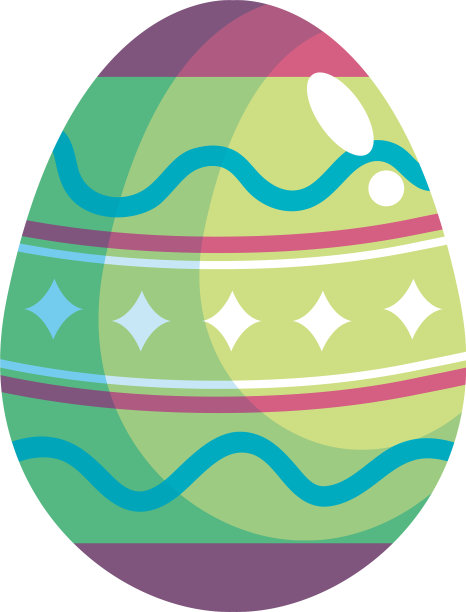 复活节庆祝快乐，紫色和绿色的蛋图片下载