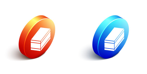 等距布朗尼巧克力蛋糕图标隔离上图片下载