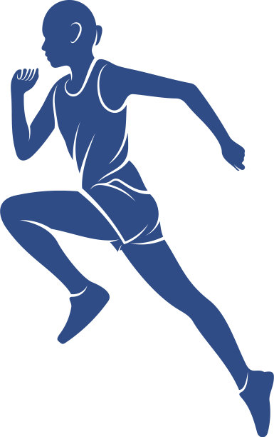 女跑步运动员标志设计图标象征图片下载