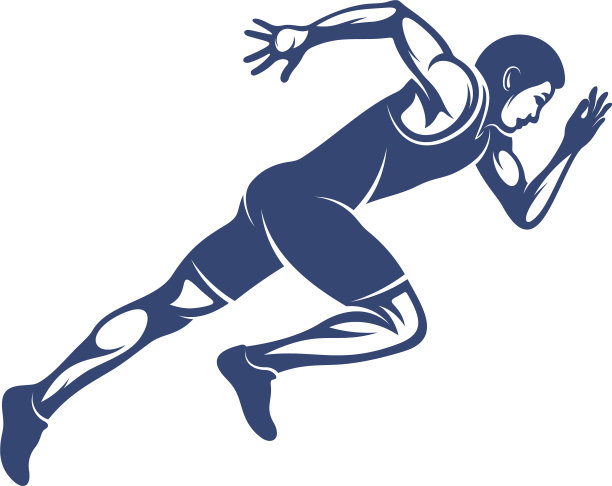 男子跑步运动员标志设计图标象征图片下载