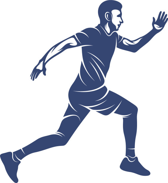 男子跑步运动员标志设计图标象征图片下载