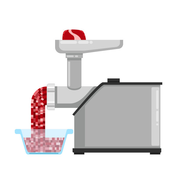 厨房用电动绞肉机加工蒸煮图片下载