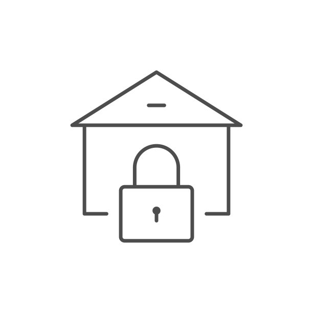家庭安全线轮廓图标图片下载