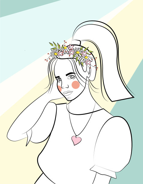 时尚明信片时尚美丽图片下载