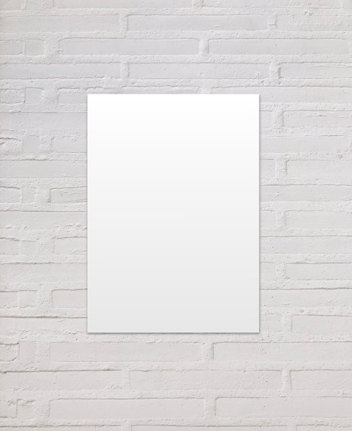 白砖墙上的模型图片下载