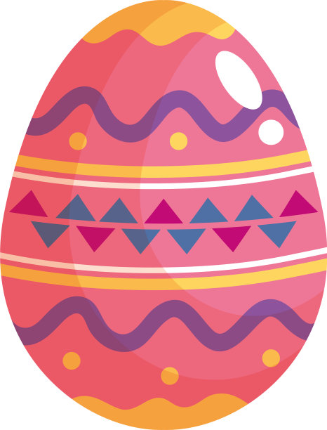 复活节庆祝快乐，粉色和彩色蛋图片下载