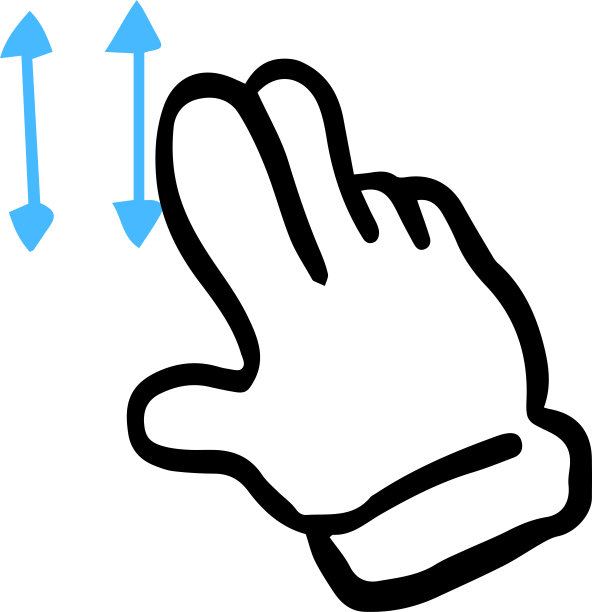 用钢笔绘制的触摸手势集图片下载