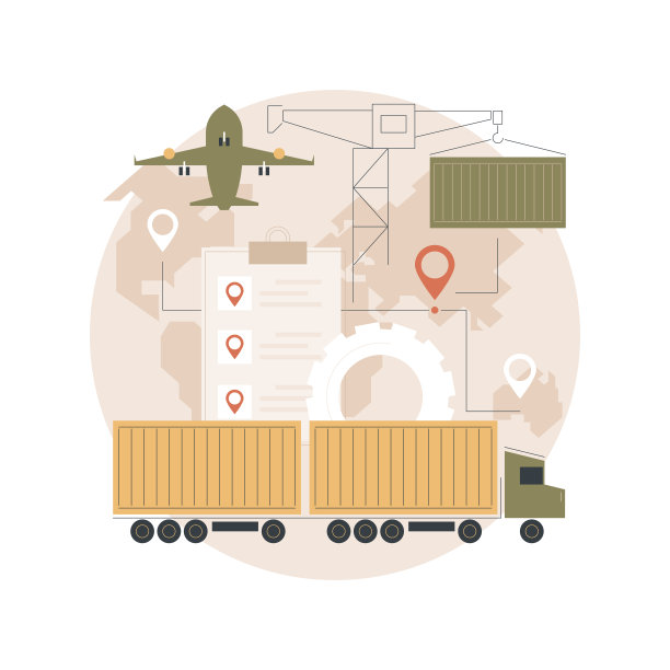 进口商品和服务抽象概念矢量图。图片下载