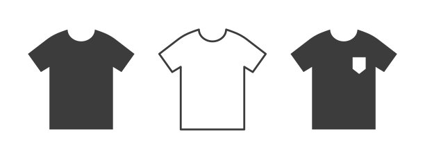 t恤图标。超大号的t恤。服装代表现代风格。矢量图图片下载