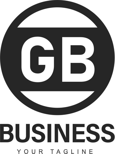 Gb首字母标志设计具有抽象风格图片下载