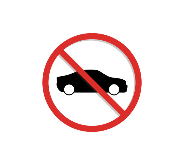 圈禁止无车标志。禁止停车标志。矢量图图片下载