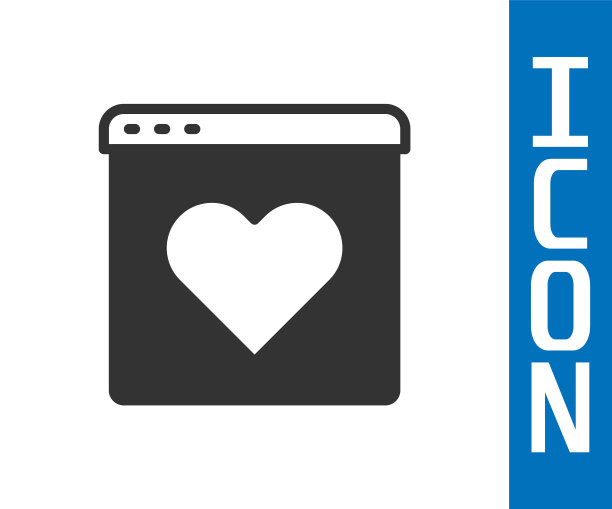 灰色约会应用程序在线笔记本电脑概念图标孤立在白色背景。女性男性轮廓平面设计。夫妻匹配关系。向量图片下载