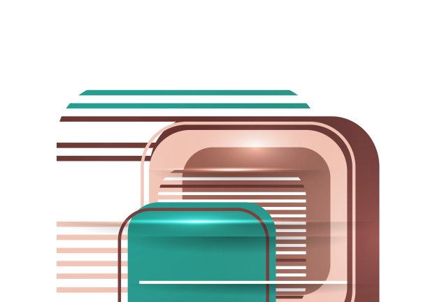 重叠的圆形正方形，线条。明亮的几何设计创意广告，海报或宣传册时尚的风格。向量图片下载