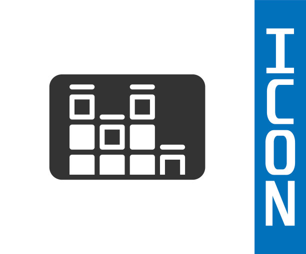 灰色音乐均衡器图标孤立的白色背景。声波。音频数字均衡器技术，控制台面板，脉冲音乐。向量图片下载