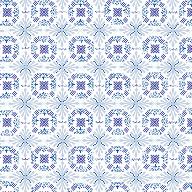 伊卡特几何民俗装饰物图片下载