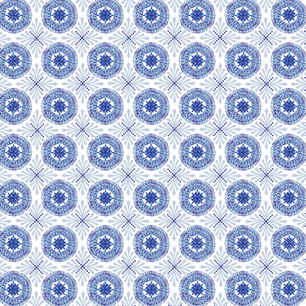 伊卡特几何民俗装饰物图片下载