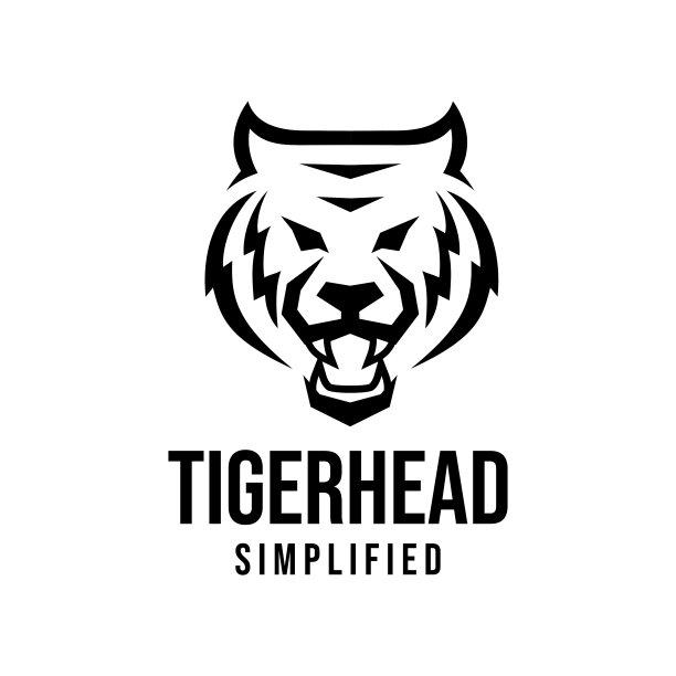 Premium tiger head矢量黑色图标图片下载