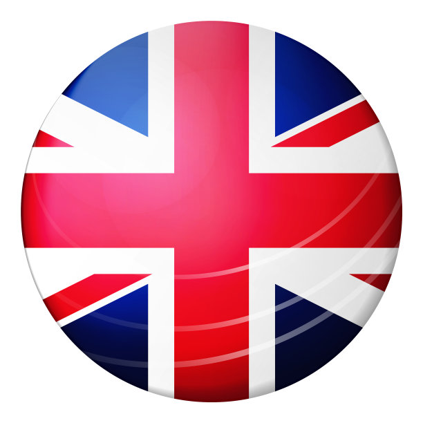 带有英国国旗的玻璃轻球图片下载