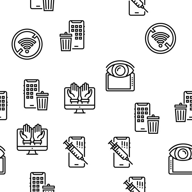 数码设备排毒无缝图案图片下载