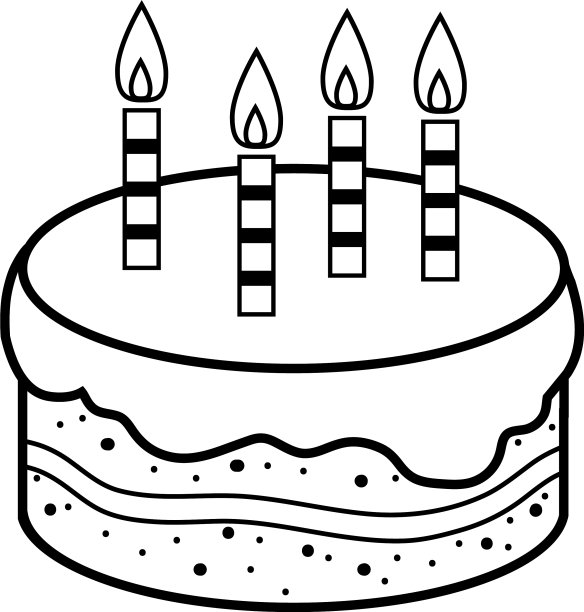 彩绘书生日蛋糕图片下载