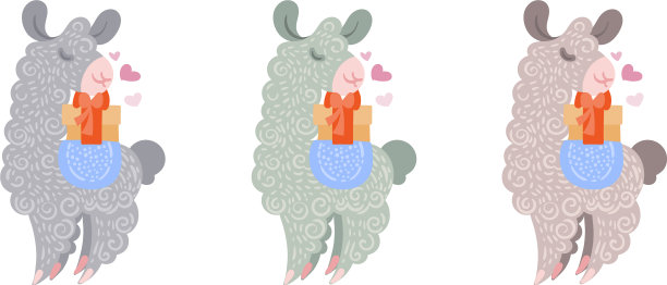 把可爱的卷曲的羊驼放在温暖舒适的环境里图片下载