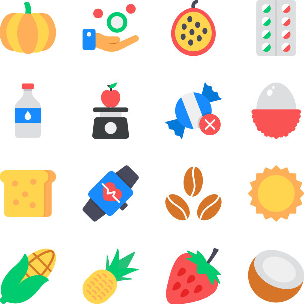 包平衡饮食平面图标图片下载