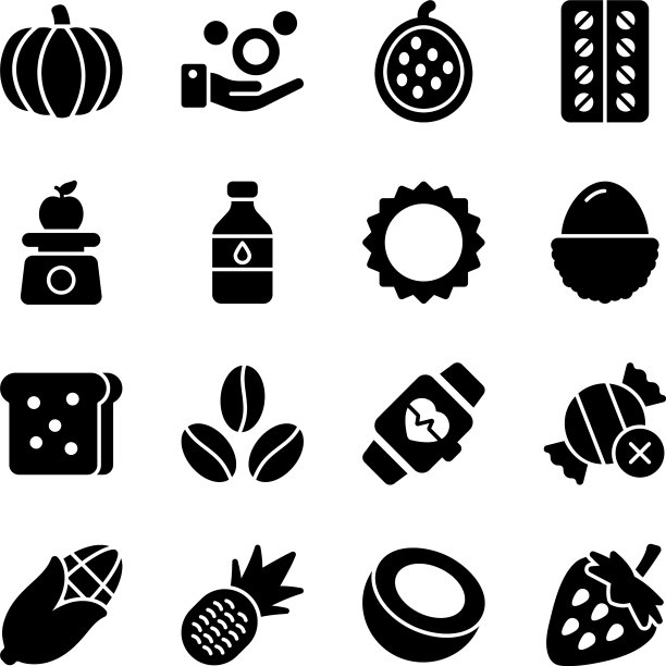 包平衡饮食固体图标图片下载